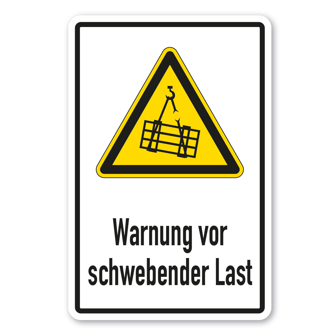 Warnschild Warnung vor schwebender Last 02 - Kombi