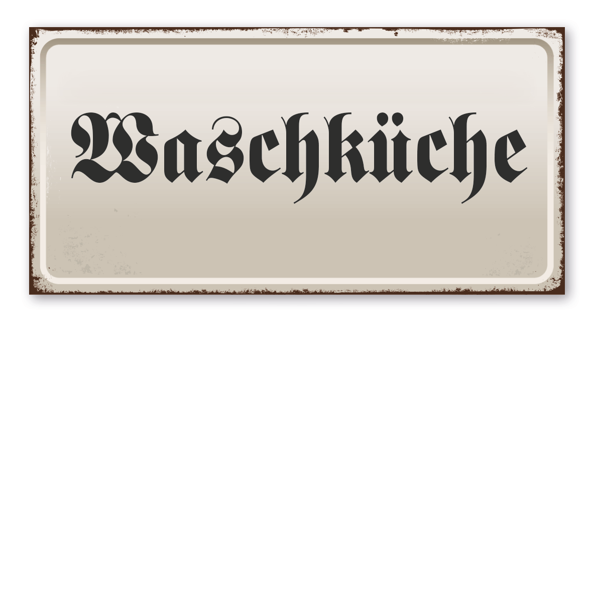 Retroschild / Vintage-Textschild Waschküche