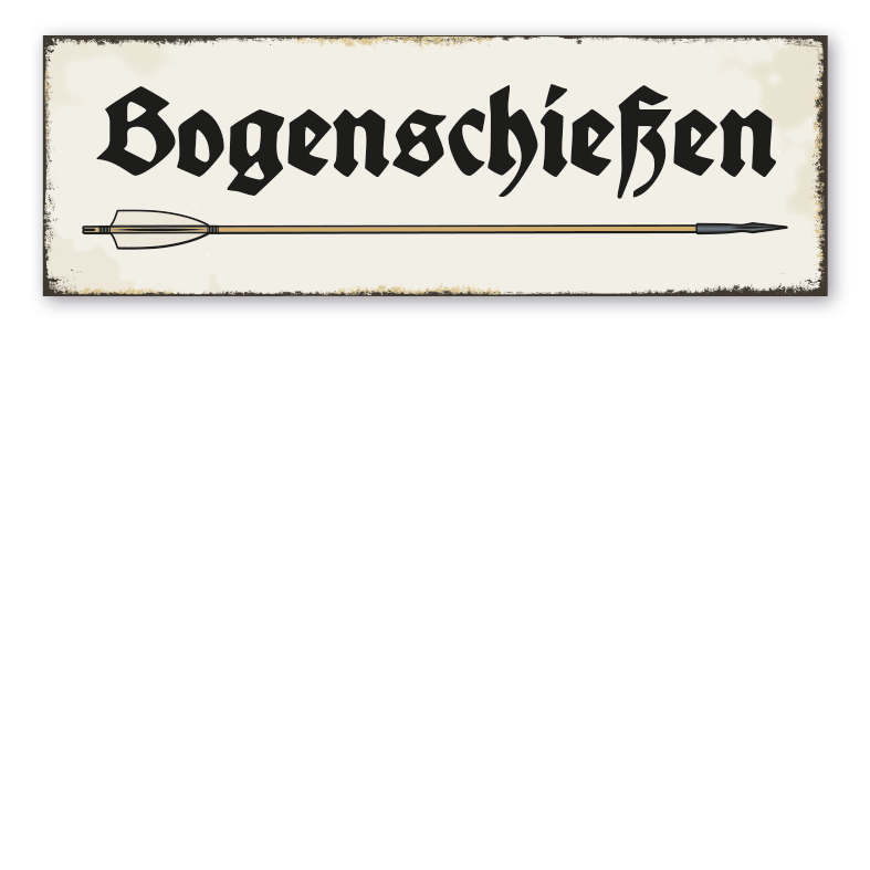 Retroschild Bogenschießen