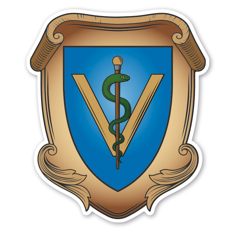 Maibaumschild / Zunftwappen Tierarzt  - Wappen A