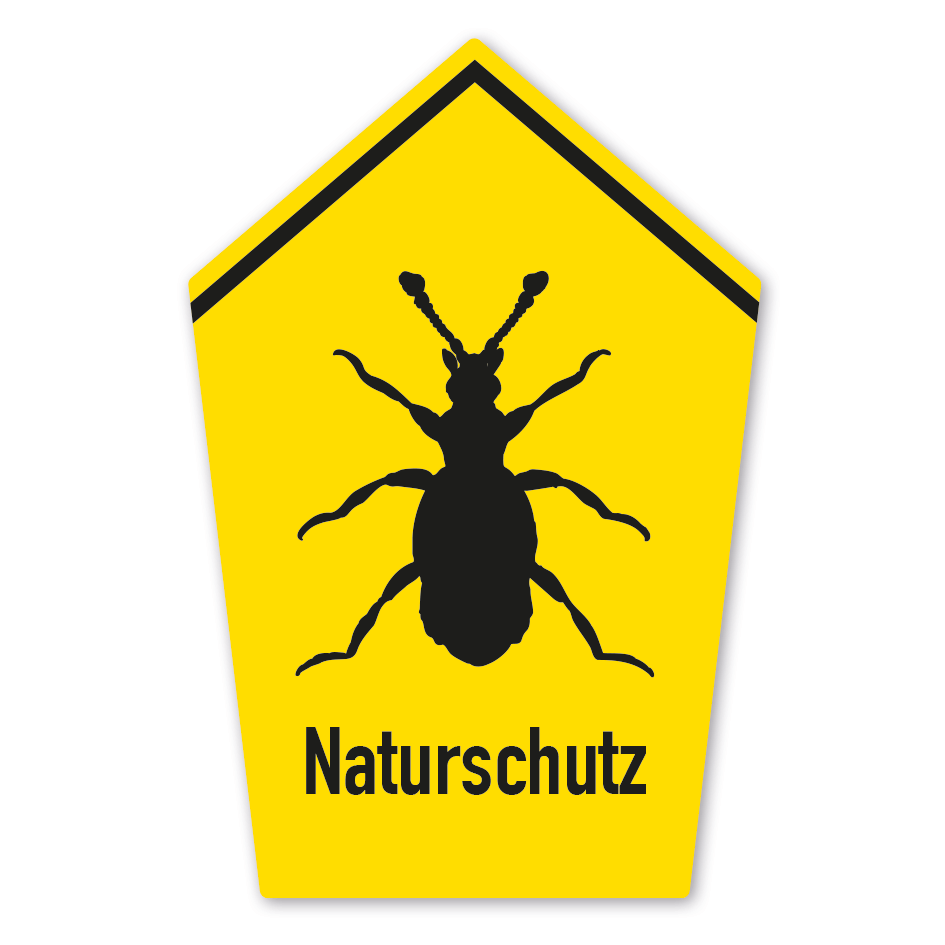 Naturschutzschild Naturschutz - Palpenkäfer