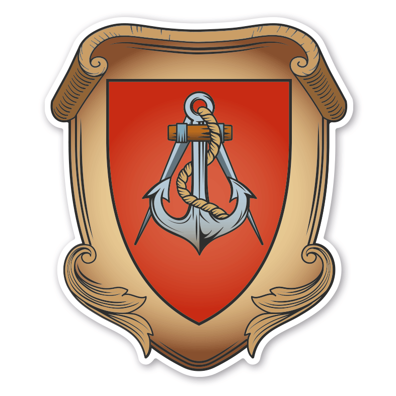 Maibaumschild / Zunftwappen Bootsbauer - Wappen A