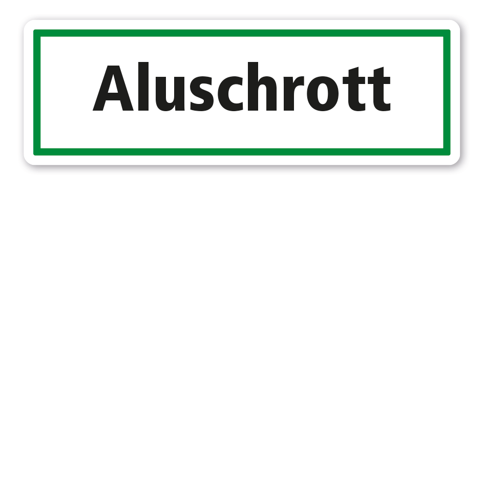 Schild zur Abfallentsorgung - Aluschrott