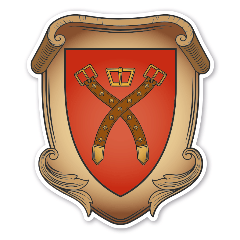 Maibaumschild / Zunftwappen Gürtler - Gürtelhersteller - Wappen A