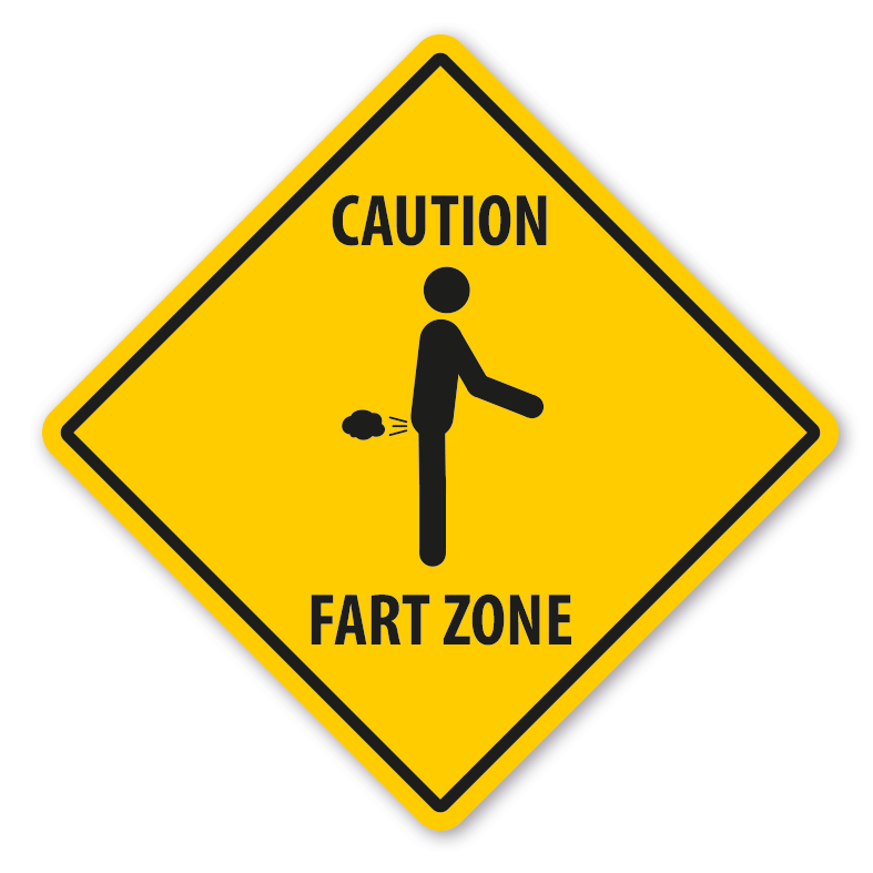Warnschild Caution - Fart zone
