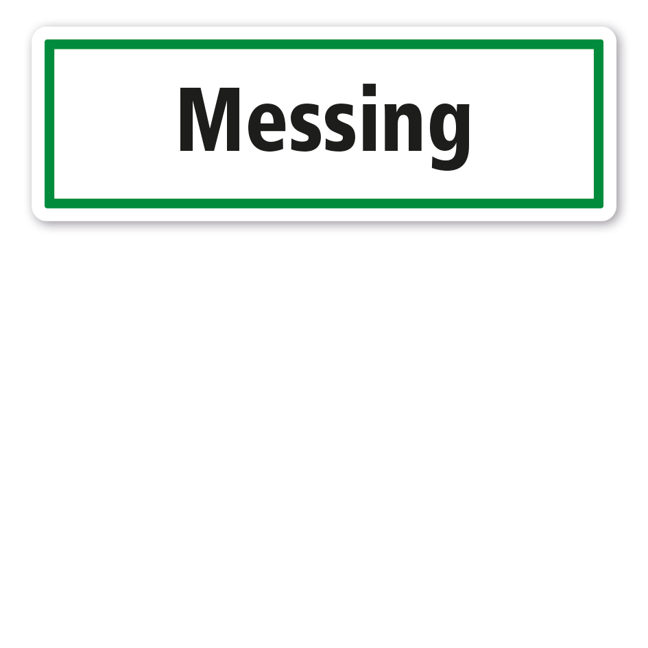 Schild zur Abfallentsorgung - Messing