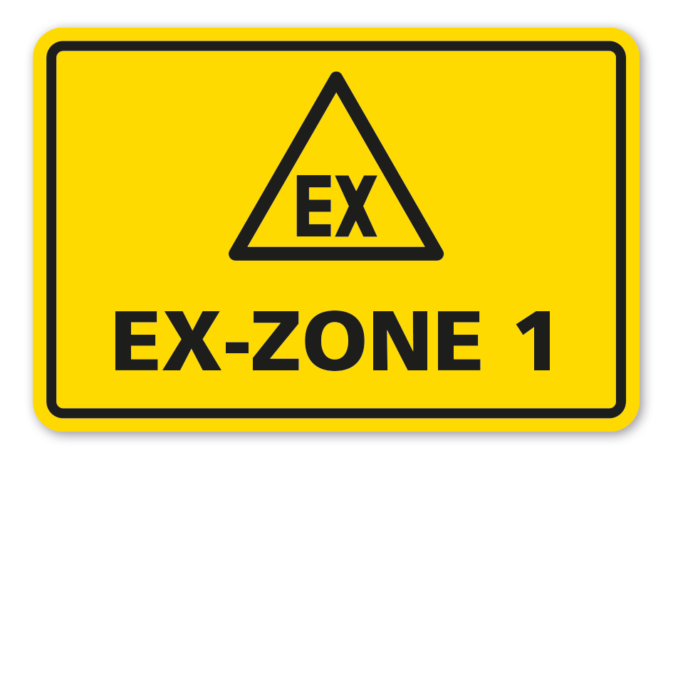 Warnschild Achtung EX-Zone 1