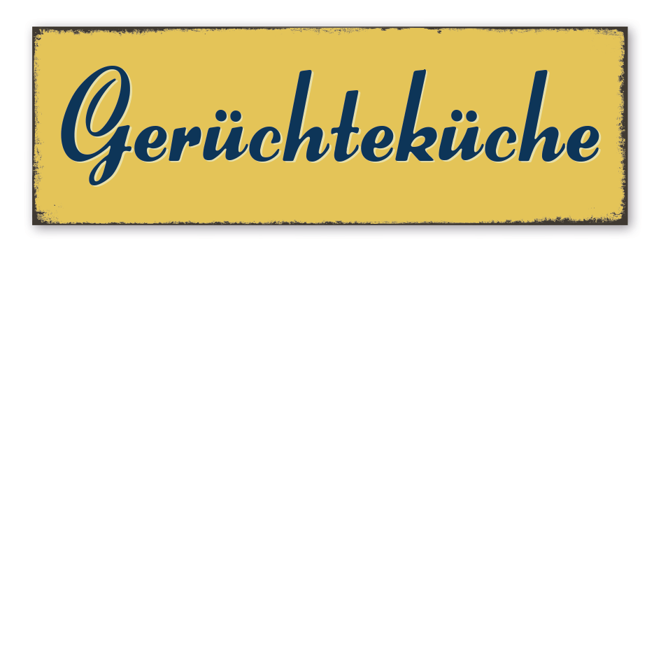 Retroschild Gerüchteküche