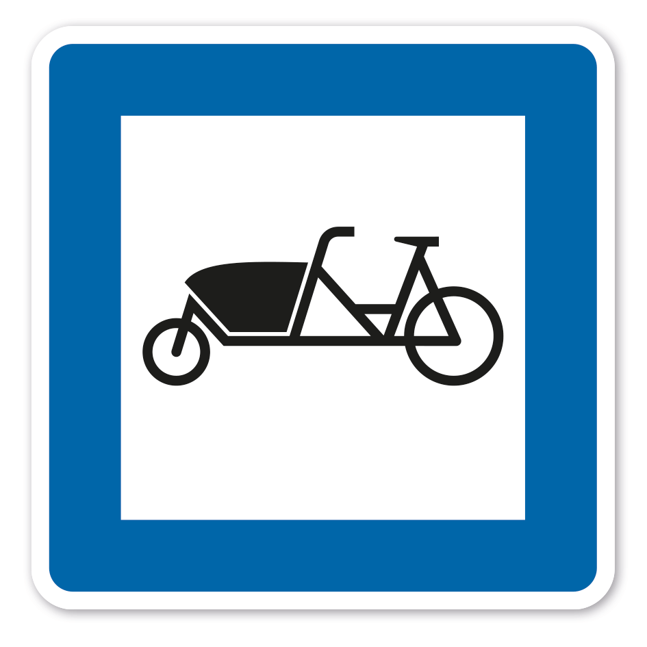 Verkehrsschild Parkplatzschild Lastenfahrrad - Lastenrad