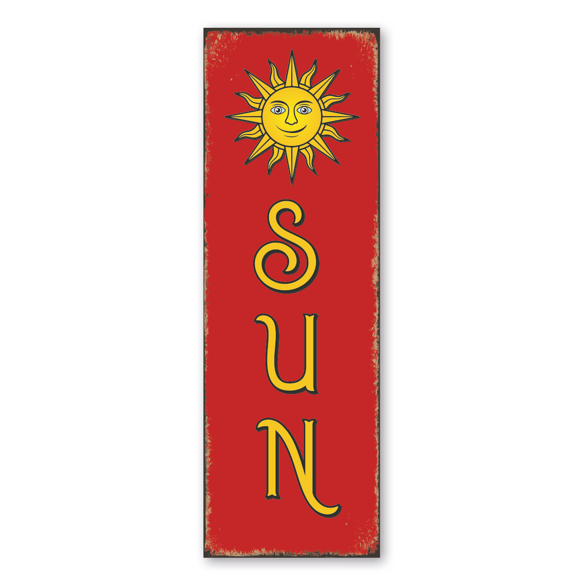 Retroschild / Vintage-Schild Sun – mit Sonnensymbol