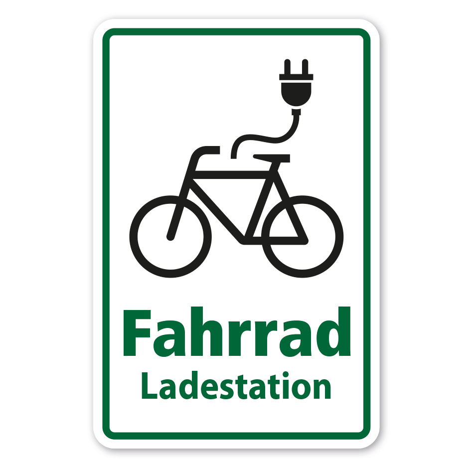 Hinweisschild Fahrrad Ladestation