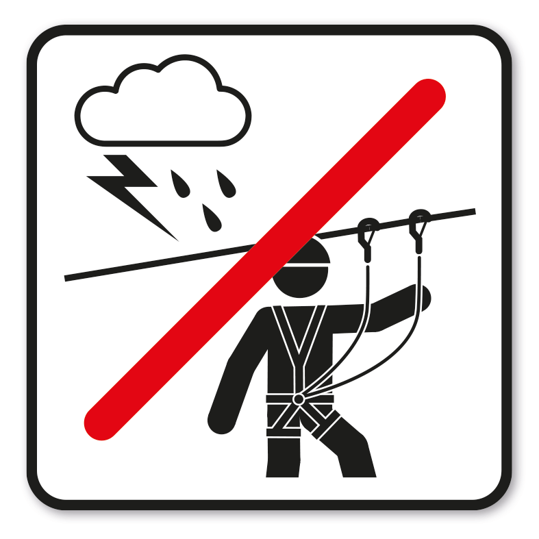 SP-02-P80 – Seilpark - Bei Regen, Gewitter nicht gestattet