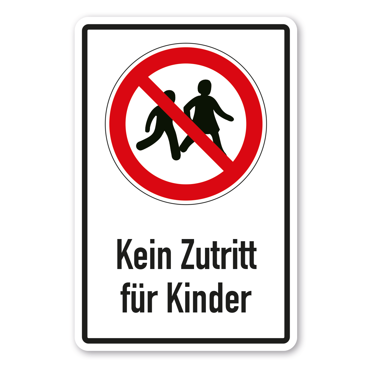 Verbotsschild Kein Zutritt für Kinder - Kombi – ISO 7010 - P036-K