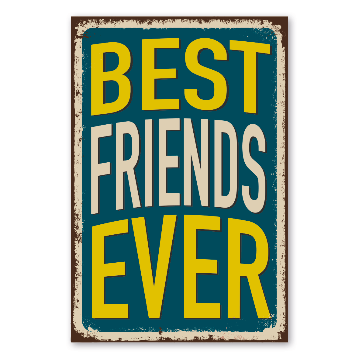 Retroschild / Vintage-Schild Best friends ever