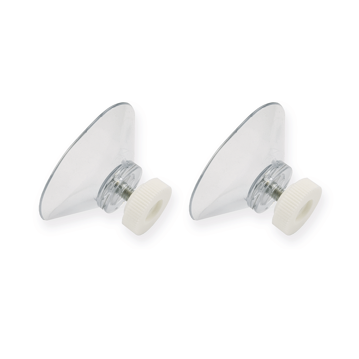 Saugnäpfe mit Rändelschrauben zur Befestigung kleinerer Schilder – 2er Satz