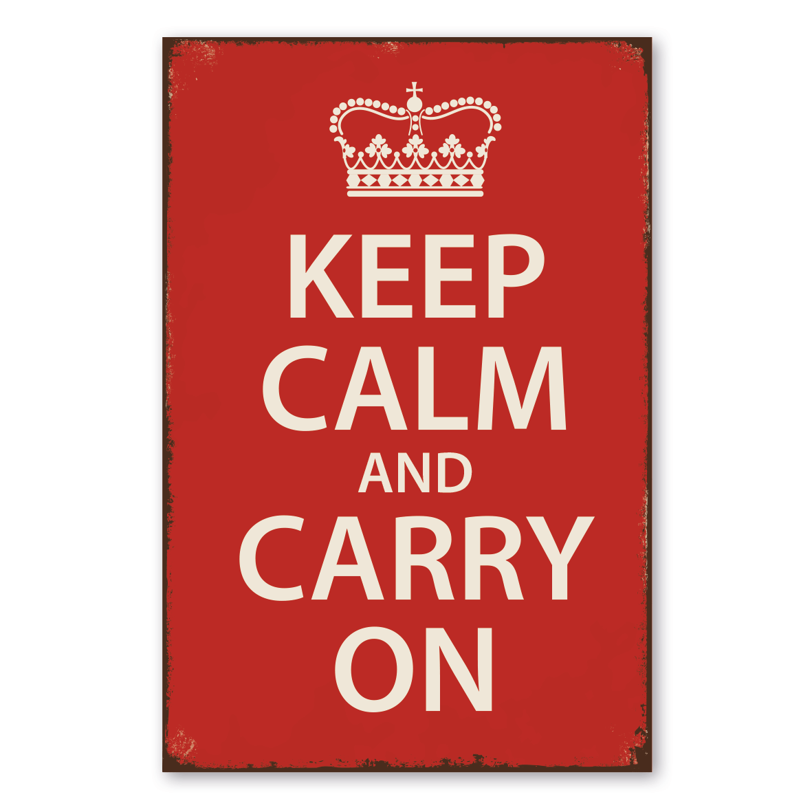 Retroschild Keep calm and carry on