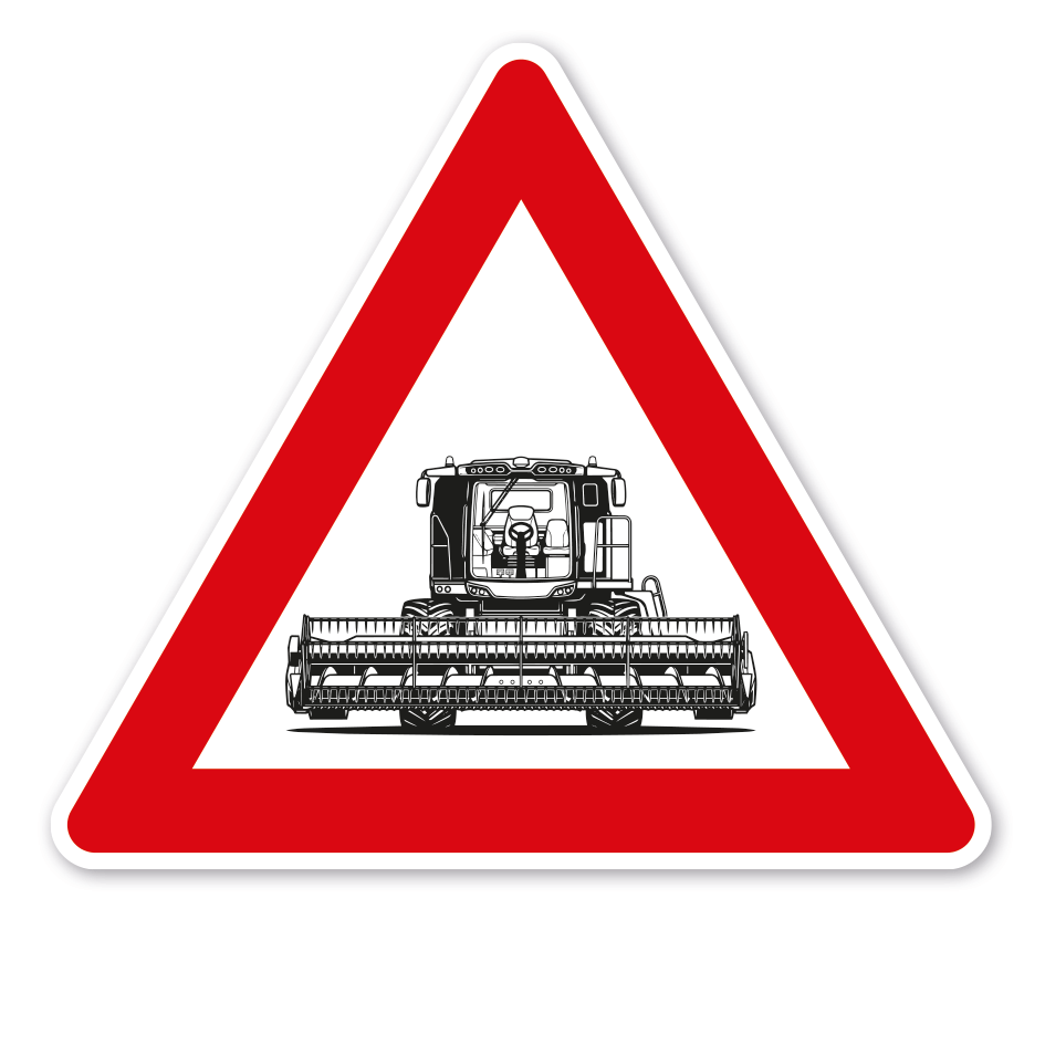Verkehrsschild Achtung Landwirtschaftlicher Verkehr - Mähdrescher – VZ-PR 298