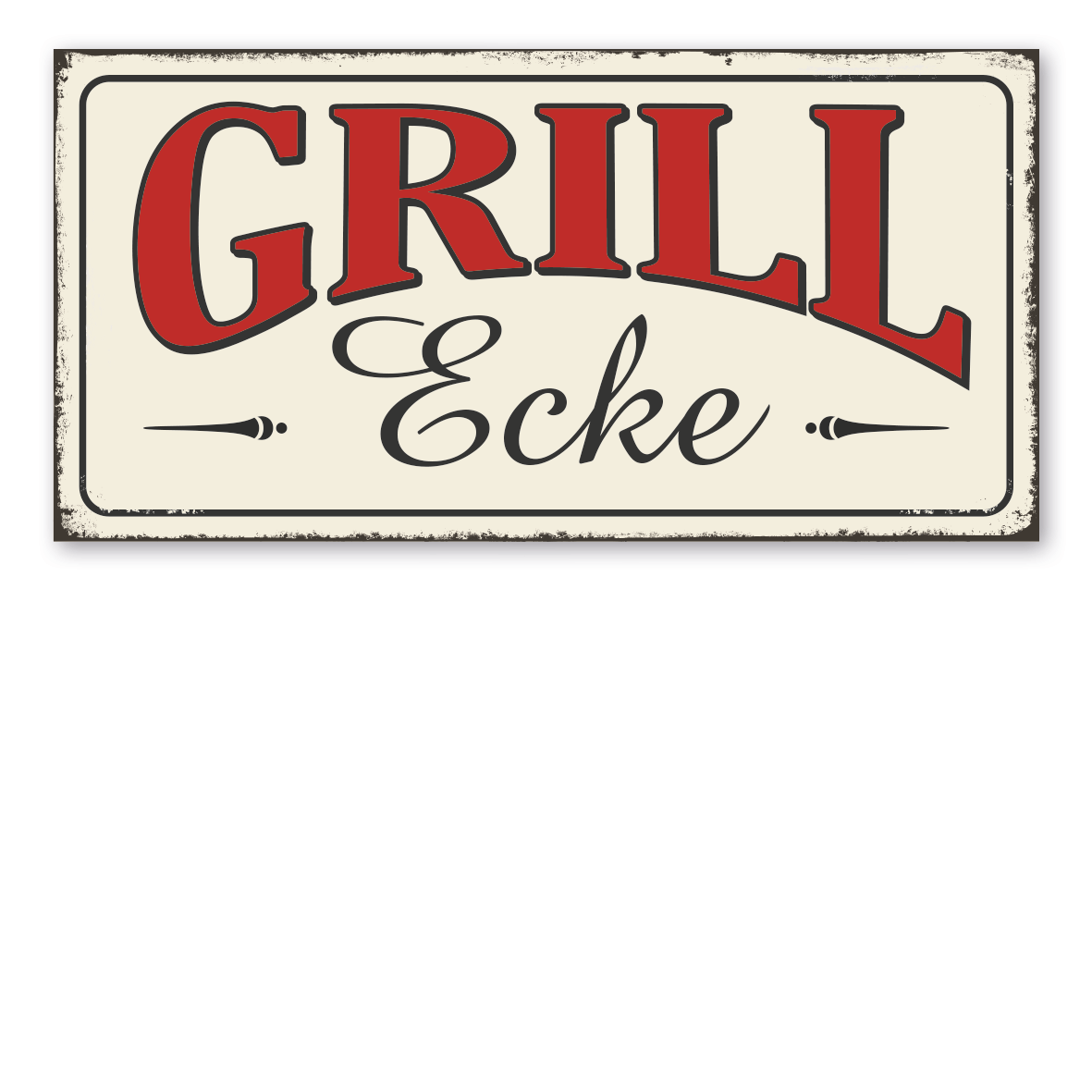 Retroschild / Vintage-Schild Grillecke