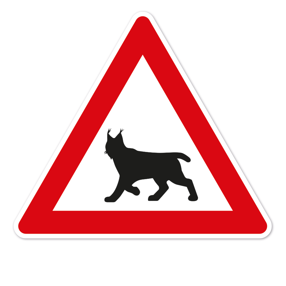 Verkehrsschild Achtung Luchse – VZ-PR-230