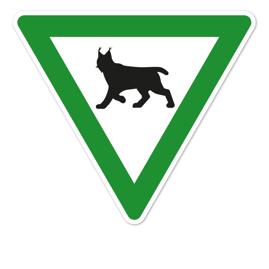Verkehrsschild Achtung Luchse – VZ-PR-231