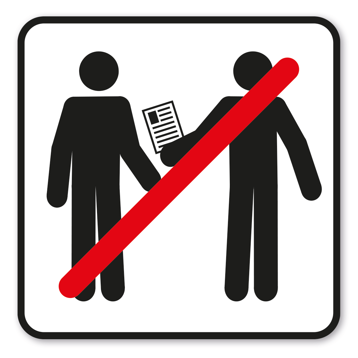 GF-P72 – Verteilen von Werbeschriften verboten