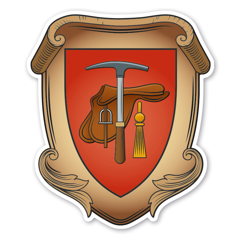 Maibaumschild / Zunftwappen Polsterer - Wappen A