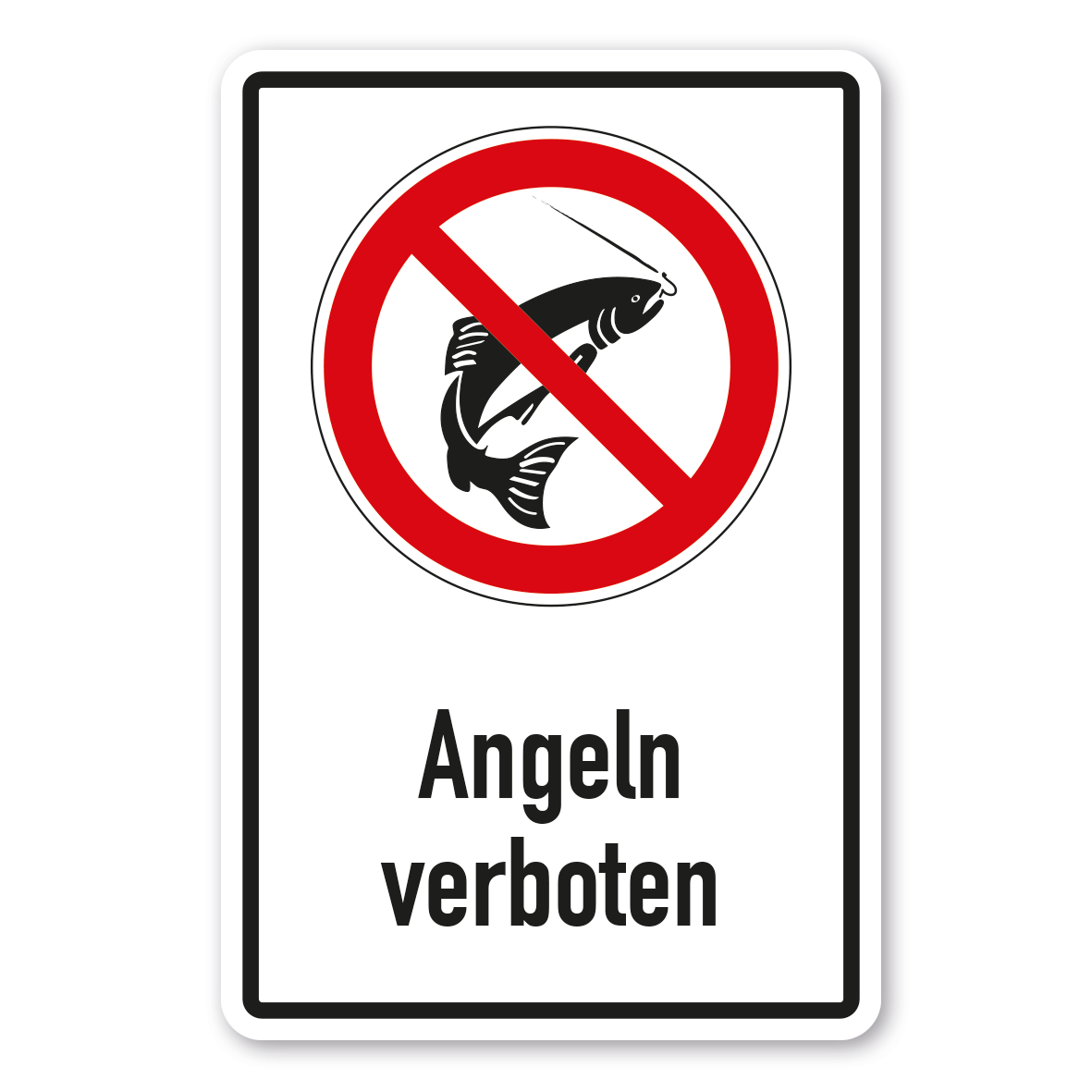Verbotsschild Angeln verboten - Kombi