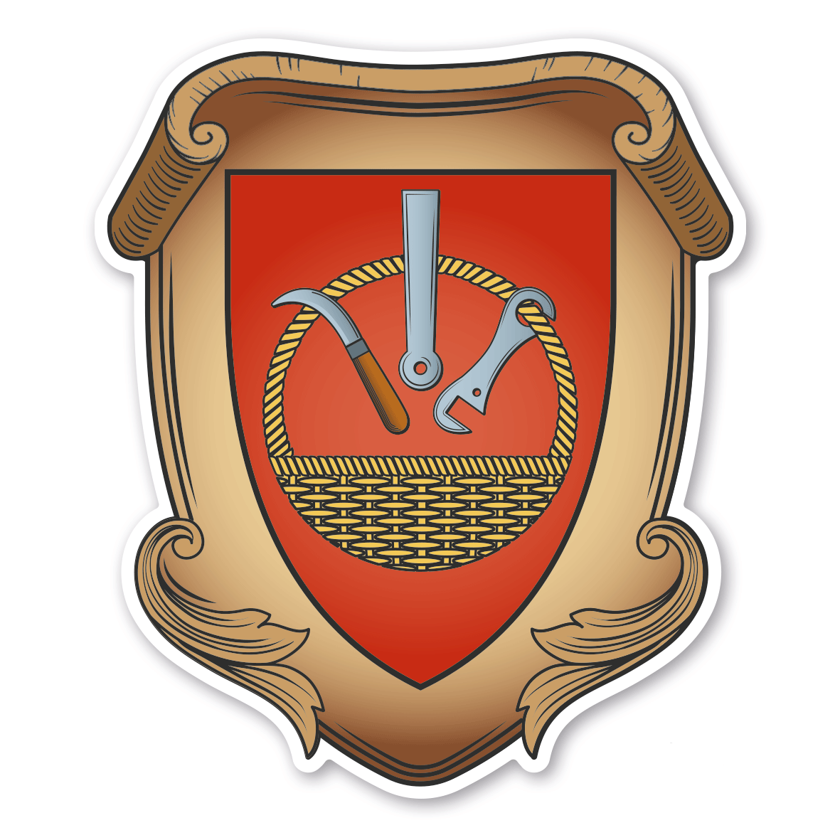 Maibaumschild / Zunftwappen Korbmacher - Korbflechter - Wappen A