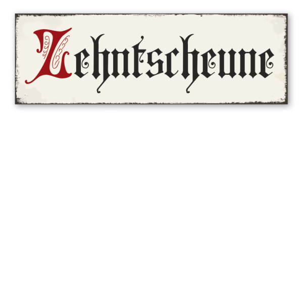 Retroschild Zehntscheune