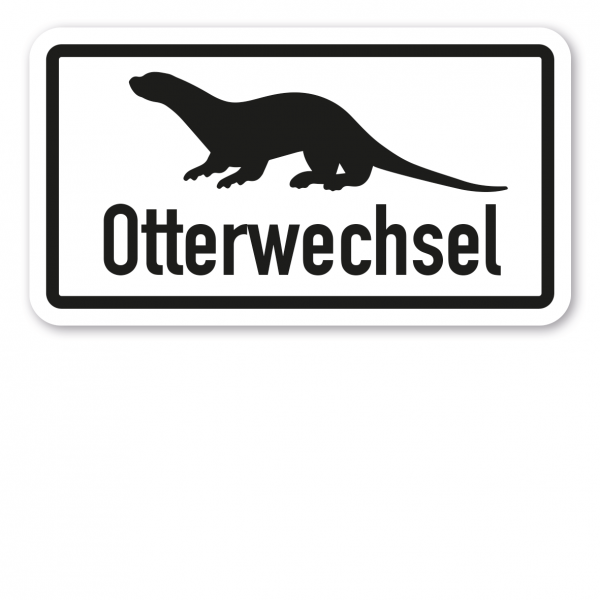 Zusatzzeichen Otterwechsel - Verkehrsschild VZ-21