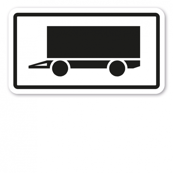 Zusatzzeichen Kennzeichnung von Parkflächen, auf denen Anhänger auch länger als 14 Tage parken dürfen - Verkehrsschild VZ-1010-12