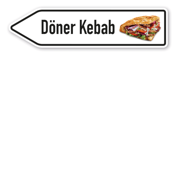 Pfeilschild / Pfeilwegweiser Döner Kebab