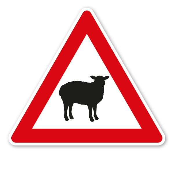 Verkehrsschild Achtung Schafe – VZ-PR-92