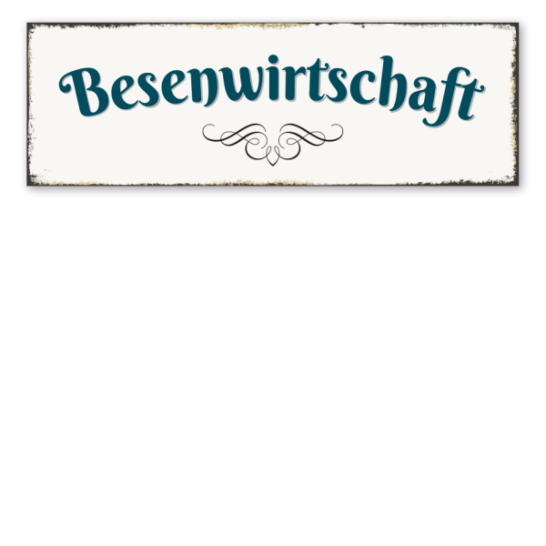 Retroschild Besenwirtschaft