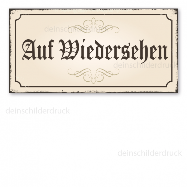 Retro Schild Auf Wiedersehen