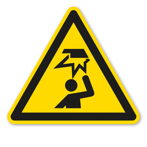 Warnzeichen Warnung vor Hindernissen im Kopfbereich – ISO 7010 - W020