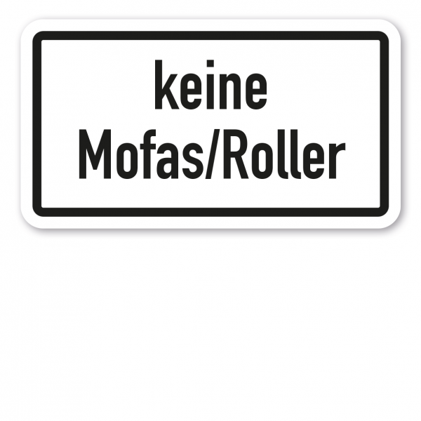 Zusatzzeichen Keine Mofas / Roller - Verkehrsschild VZ-1012-33