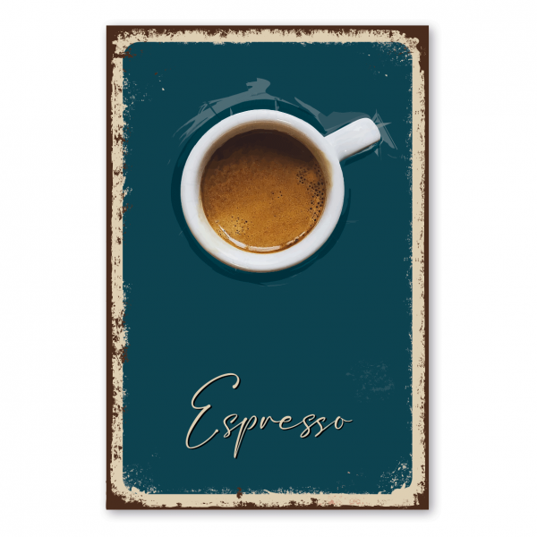 Retroschild / Vintage-Schild Espresso