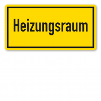 Warnschild / Textschild Heizungsraum Warnschild / Textschild Heizungsraum
