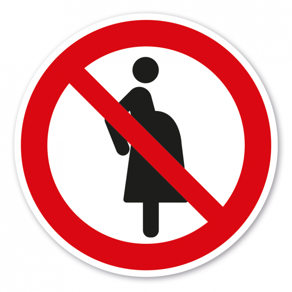 Verbotszeichen Für schwangere Frauen verboten – ISO 7010 - P042