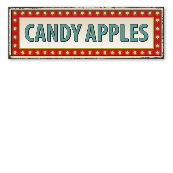 Retroschild Candy apples