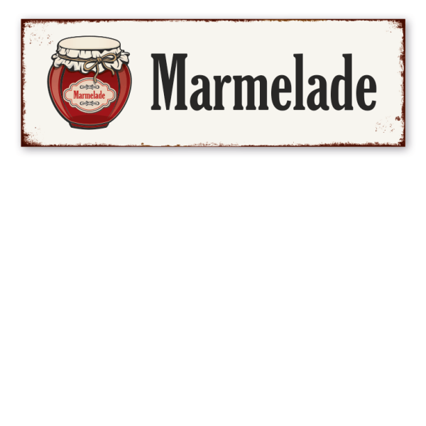 Retro Schild Marmelade