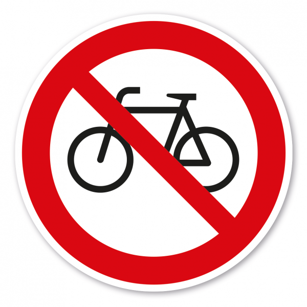 Verbotszeichen Fahrradfahren verboten