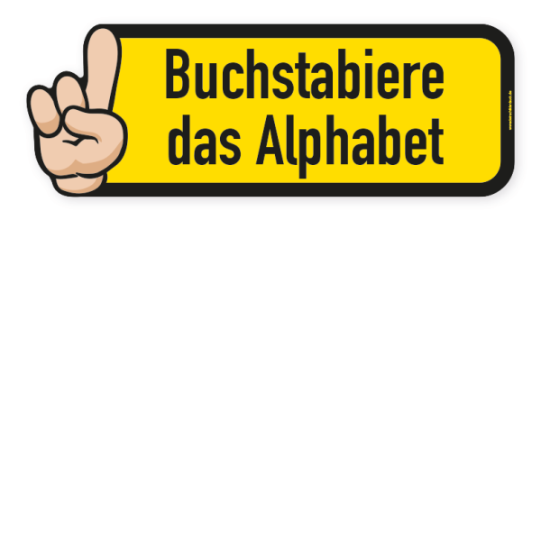 Info-Bodenkleber für Bewegungspfade - Buchstabiere das Alphabet – BWP-INFO-47