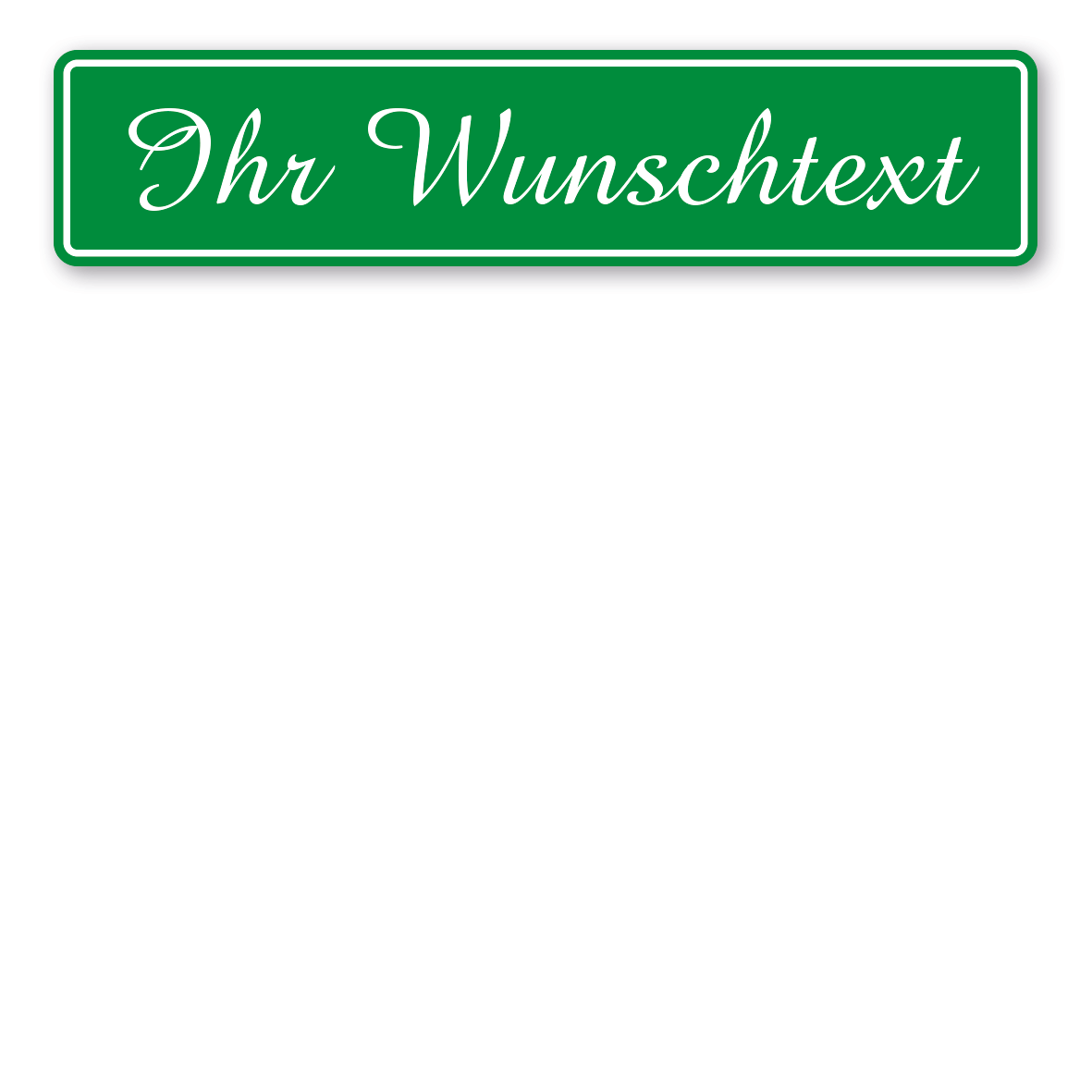 Truck / LKW-Schild in 9 Farben mit Wunschtext – Schreibschrift