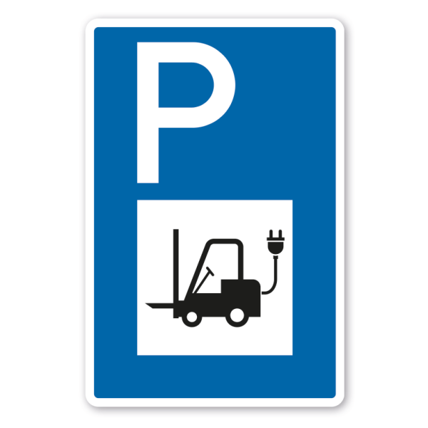 Parkplatzschild - Ladestation - Gabelstapler – mit großem Piktogramm - Verkehrsschild