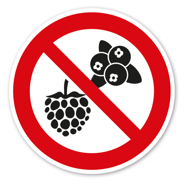 Verbotszeichen Beeren sammeln verboten