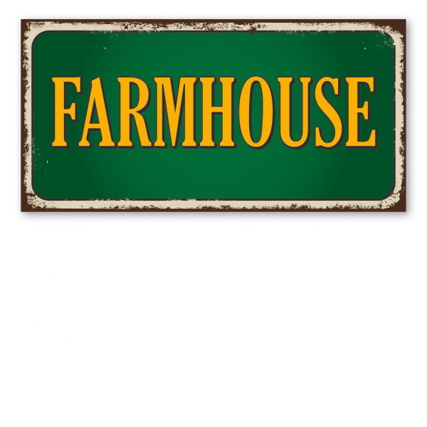Retroschild / Vintage-Textschild Farmhouse