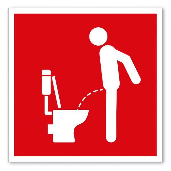 Brandschutzzeichen Standort Toilette Männer - freihändige Nutzung
