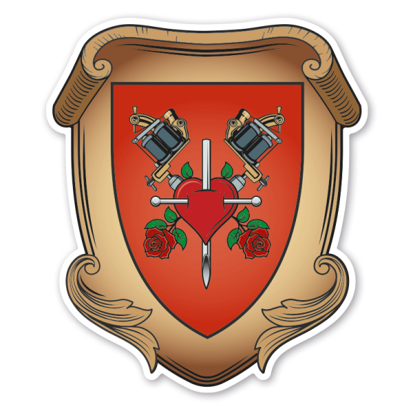 Maibaumschild / Zunftwappen Tätowierer - Piercer - Wappen A